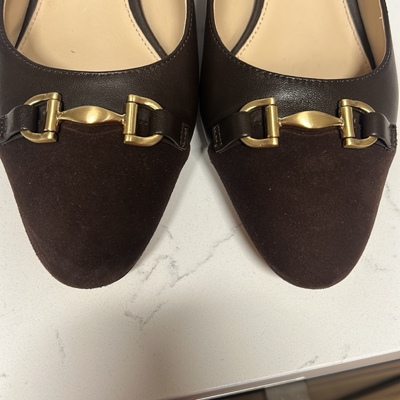 J. McLaughlin Agyness Brown Heels with Horsebit Detail - Picture 12 of 12